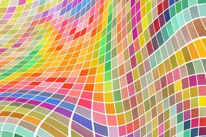 Groot aantal gekleurde vakjes ter illustratie van een kleurprofiel